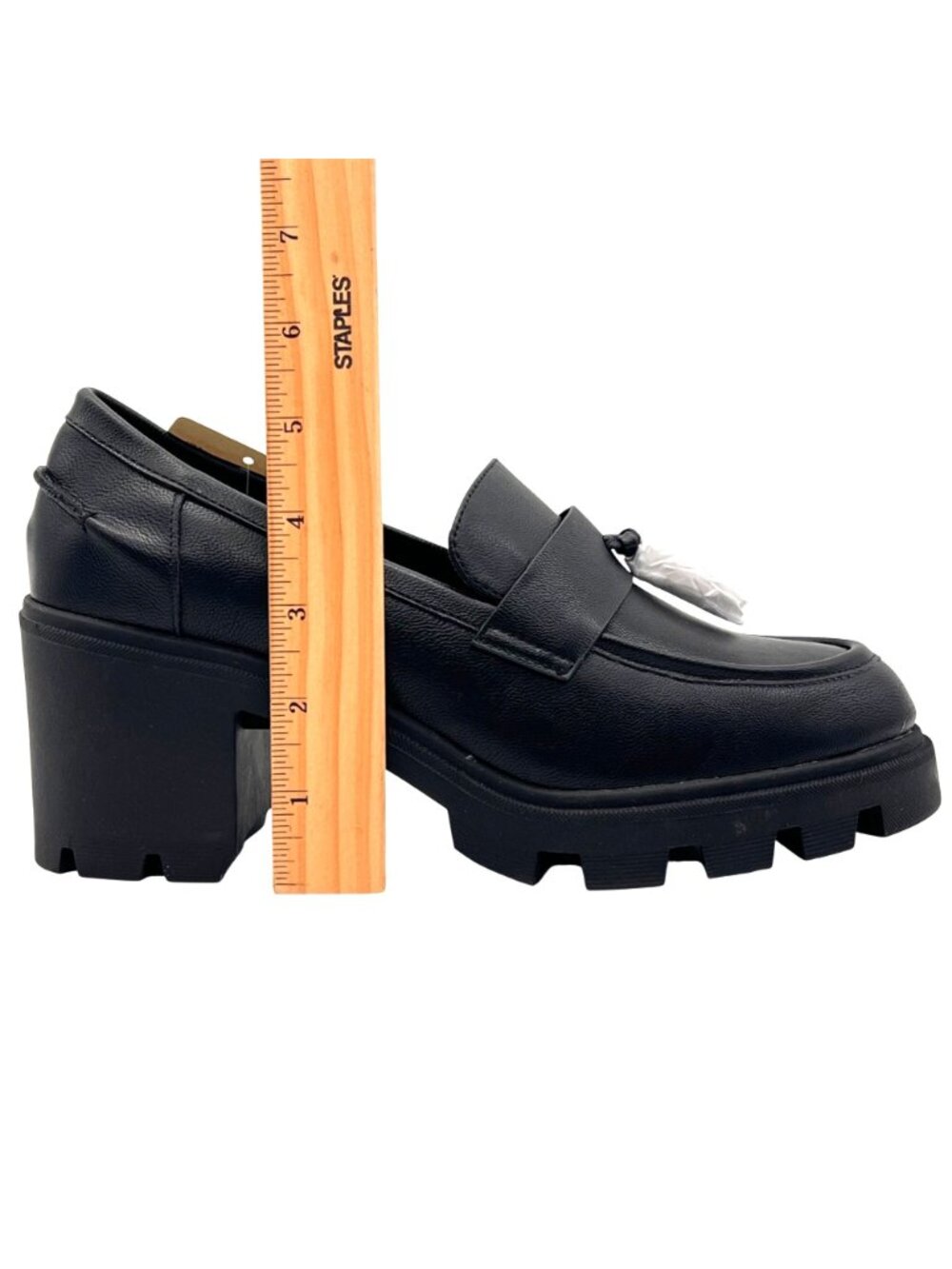 A.N.A. Platform Penny Loafers Womens Size 9M Black Chunky Block Heel Tassels NEW - Picture 13 of 15
